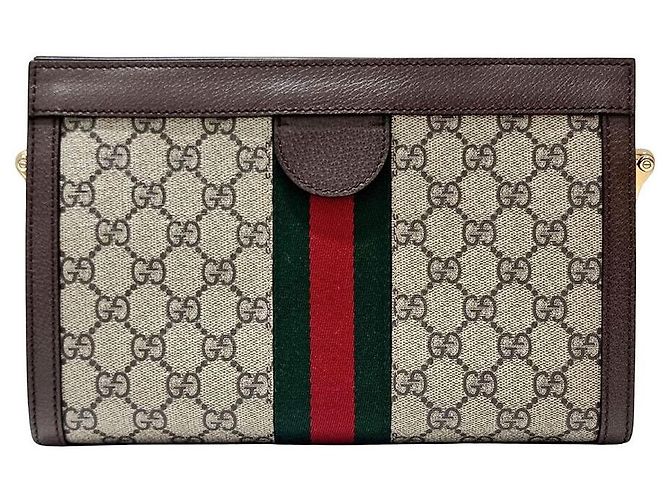 Gucci Borsa a tracolla GG Supreme Ophidia GG Supreme Marrone - vista 2