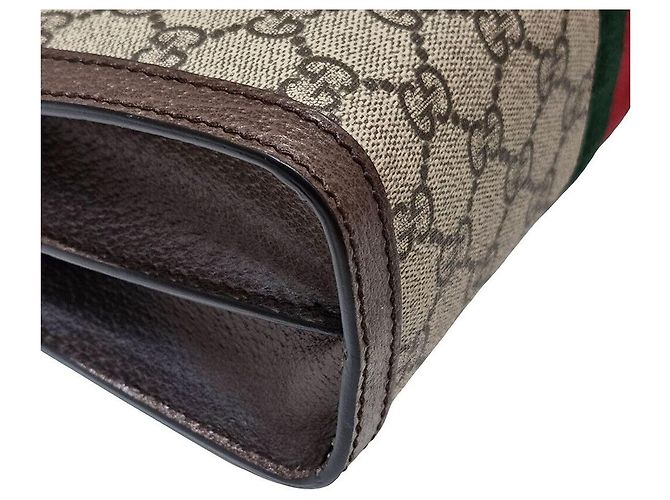 Gucci Borsa a tracolla GG Supreme Ophidia GG Supreme Marrone - vista 5