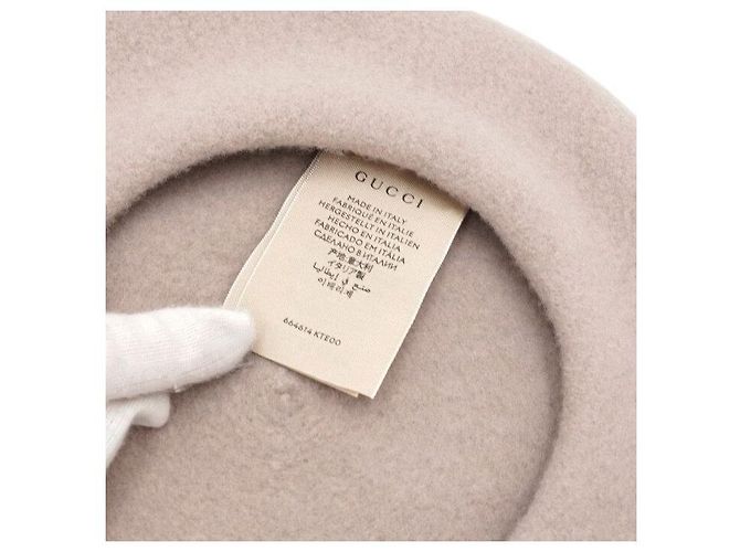 Gucci Boina de lã cinza para mulheres Marrom - vista 5