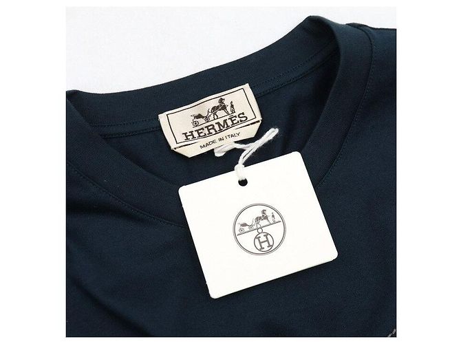 Hermès T-Shirt mit kurzen Ärmeln für Herren mit besticktem Logo Schwarz - Ansicht 5