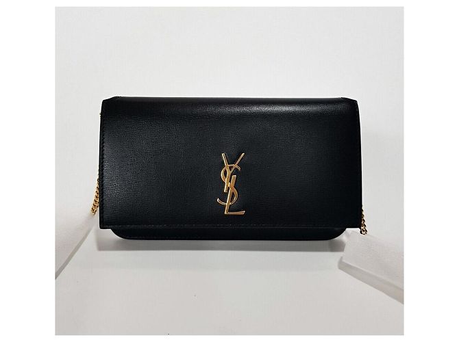 Saint Laurent Borsa a tracolla con catena porta-cellulare Nero - vista 2