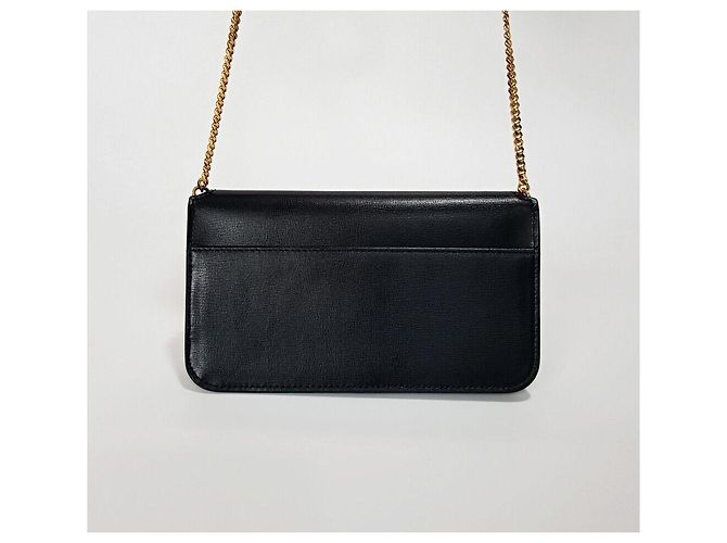 Saint Laurent Borsa a tracolla con catena porta-cellulare Nero - vista 5