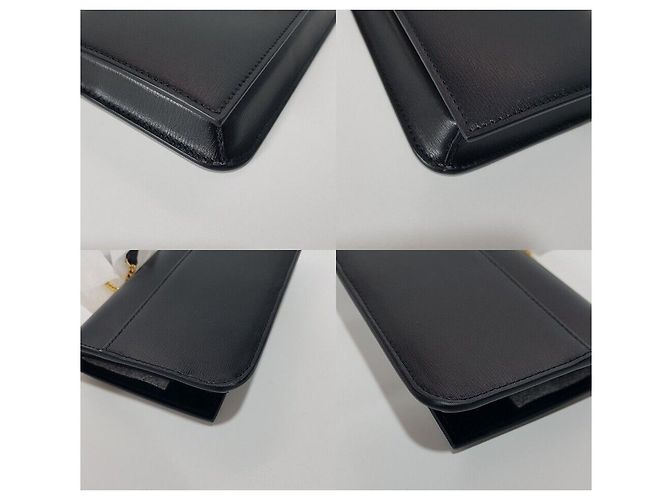 Saint Laurent Borsa a tracolla con catena porta-cellulare Nero - vista 7