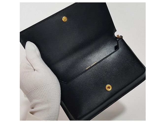 Saint Laurent Borsa a tracolla con catena porta-cellulare Nero - vista 8