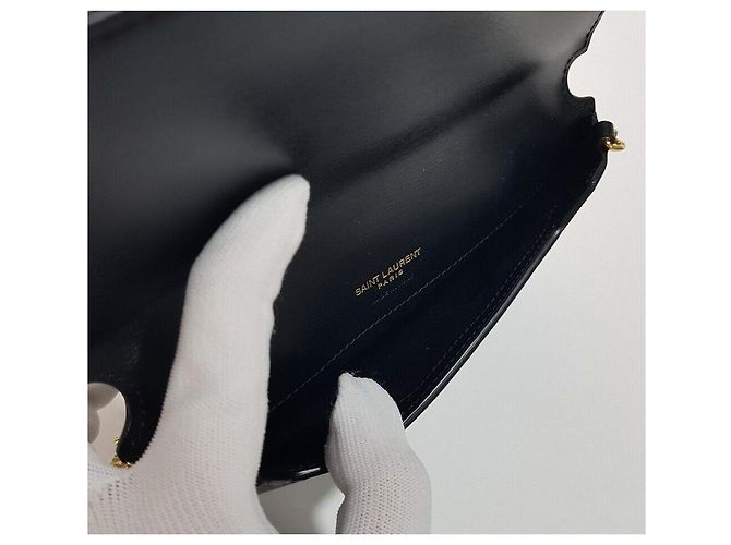 Saint Laurent Borsa a tracolla con catena porta-cellulare Nero - vista 9