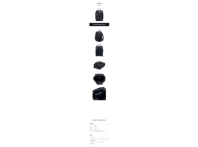 Prada Nylon and Saffiano Leather Backpack - view 2