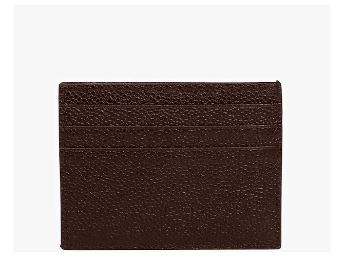 Thom Browne Wallet Pebble Grain Three-Line Tab Men's Card Wallet stamp: Black - view 6