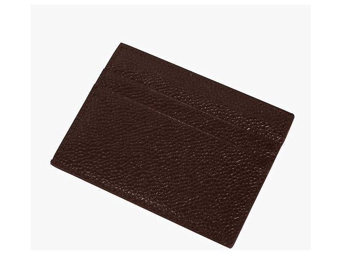 Thom Browne Wallet Pebble Grain Three-Line Tab Men's Card Wallet stamp: Black - view 8