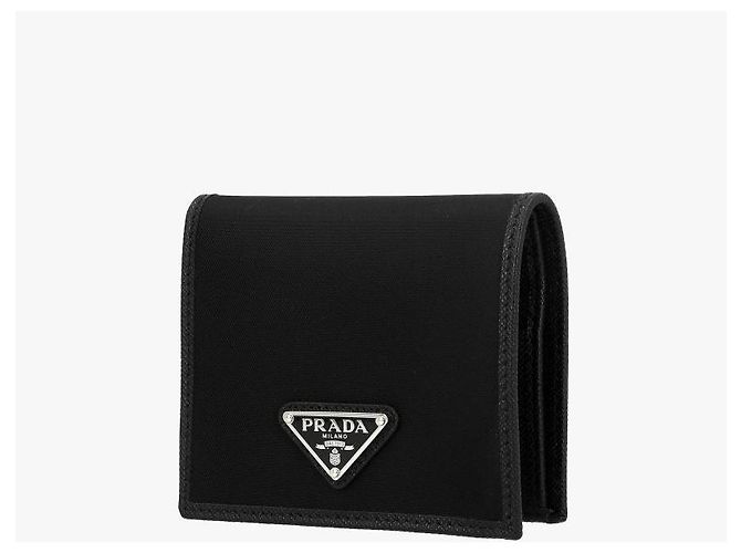 Prada Re-Nylon Logo Bifold Geldbörse für Herren Schwarz - Ansicht 5