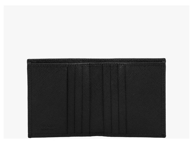 Prada Re-Nylon Logo Bifold Geldbörse für Herren Schwarz - Ansicht 7