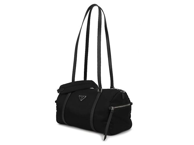 Prada Borsa Duffel Grande in Pelle Saffiano e Re-Nylon - vista 4
