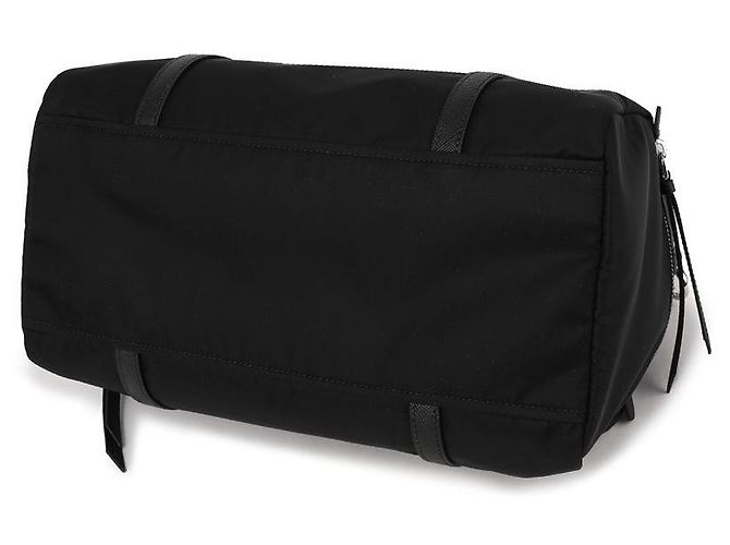 Prada Borsa Duffel Grande in Pelle Saffiano e Re-Nylon - vista 6