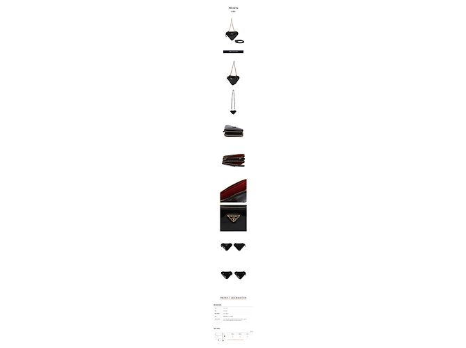 Prada Triangle Mini-Tasche aus Lackleder Schwarz - Ansicht 2