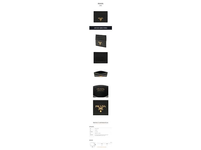 Prada Saffiano Kartenetui Schwarz - Ansicht 2