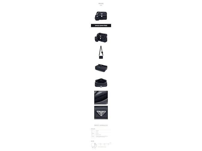 Prada Borsa a tracolla Re- Nylon Nero - vista 2