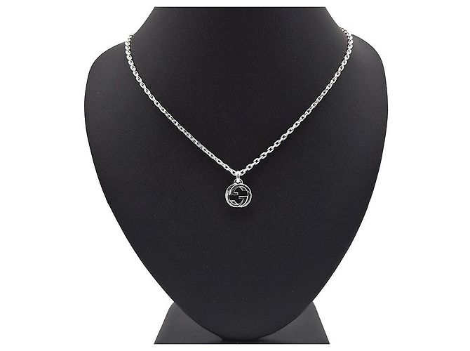 Gucci Collar de cadena entrelazada plateada Plata - vista 2