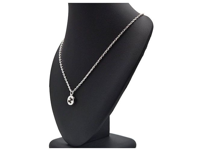 Gucci Collar de cadena entrelazada plateada Plata - vista 3
