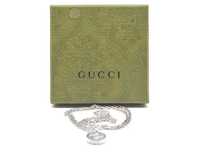 Gucci Collar de cadena entrelazada plateada Plata - vista 7