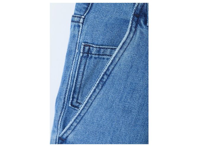 Dries Van Noten PENNING Plissierte Jeans aus hellblauem Denim - Ansicht 3
