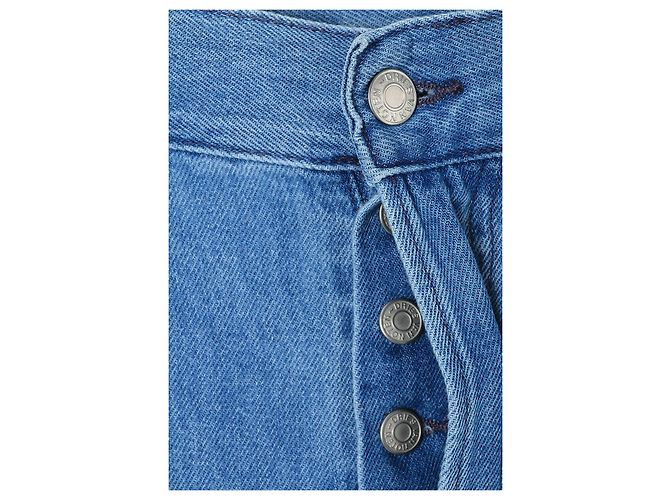 Dries Van Noten PENNING Plissierte Jeans aus hellblauem Denim - Ansicht 4