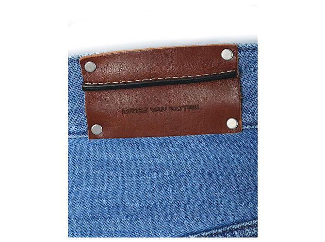 Dries Van Noten PENNING Plissierte Jeans aus hellblauem Denim - Ansicht 6