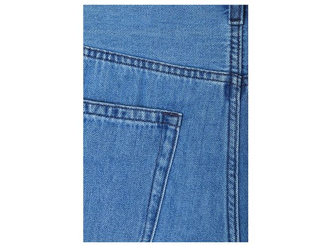 Dries Van Noten PENNING Plissierte Jeans aus hellblauem Denim - Ansicht 7