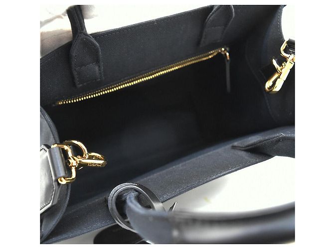 Versace Two-Way Tasche aus schwarzem Canvas - Ansicht 8