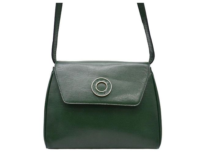 Céline Borsa crossbody in pelle verde Marrone - vista 2