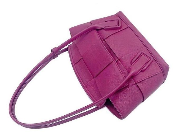Bolsa de mão Bottega Veneta Arco Small em couro violeta - vista 5