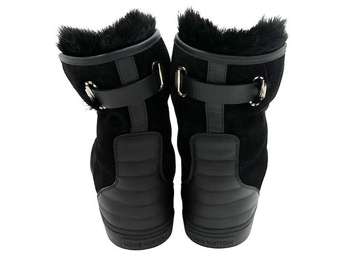 Louis Vuitton Sneakers alte in camoscio Nero - vista 3