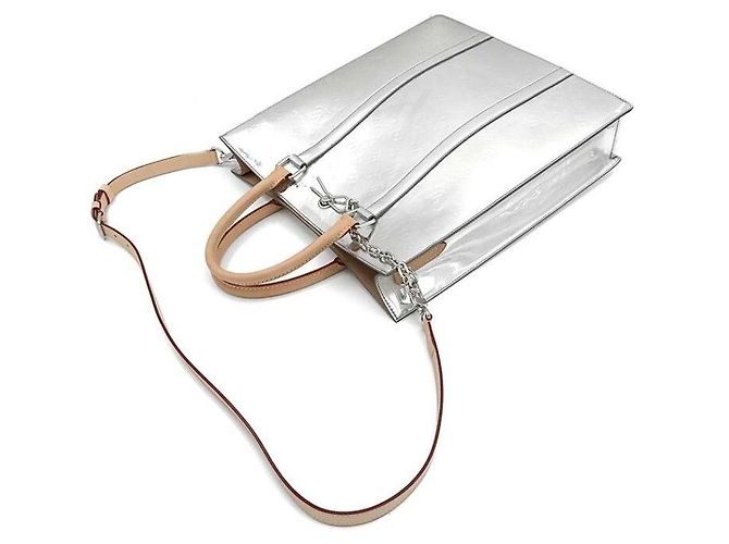 Louis Vuitton Mirror Bolsa Plana Prata - vista 5