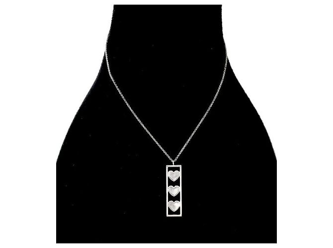 Tiffany & Co Triple Heart Bar Silberkette - Ansicht 5