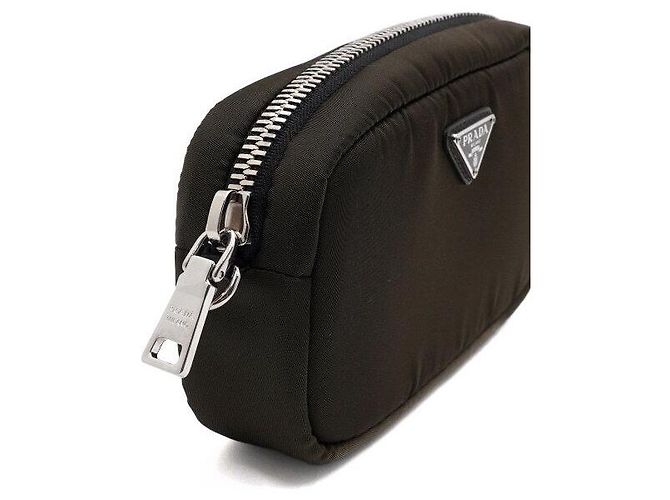 Prada Borsa a tracolla unisex in nylon kaki - vista 7