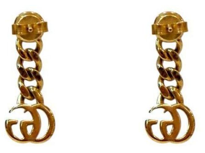 Gucci Doppelte Goldohrringe mit Perlen - Ansicht 3