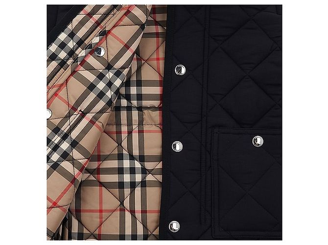 Burberry Cappotto trapuntato a diamante per bambino MN REILLY Nero - vista 8
