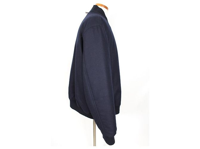 Thom Browne Cashmere Asymmetric Stripe Bomber Jacket Padding Black - view 3