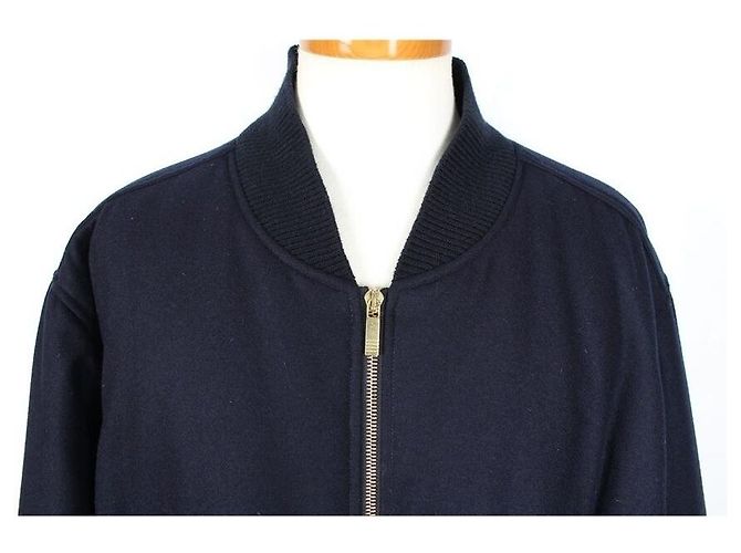 Thom Browne Cashmere Asymmetric Stripe Bomber Jacket Padding Black - view 5