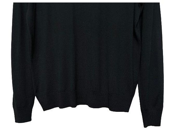 Pull en maille noir Kiton - vue 7