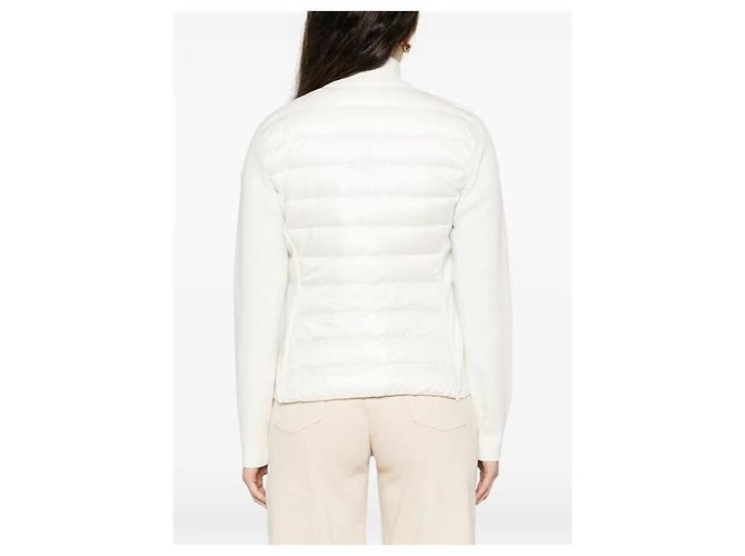 Moncler Tricot Strick-Steppcardigan Jacke Silber - Ansicht 5