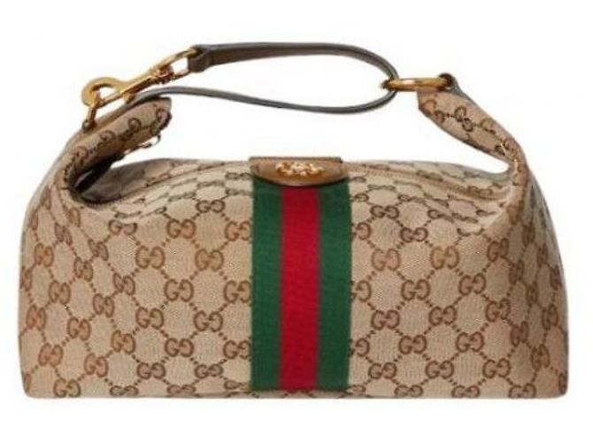 Gucci Borsa Vanity Medium con manico superiore Marrone - vista 4