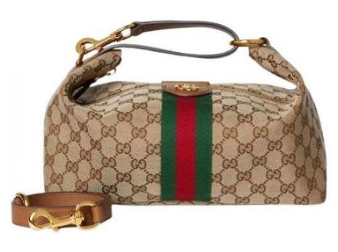 Gucci Borsa Vanity Medium con manico superiore Marrone - vista 5