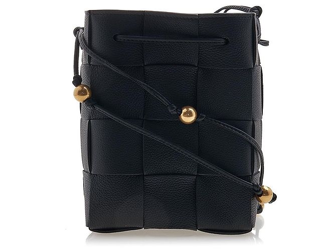 Bottega Veneta Borsa bucket Intrecciato Nero - vista 3