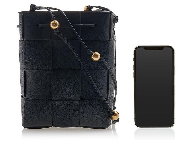 Bottega Veneta Borsa bucket Intrecciato Nero - vista 6