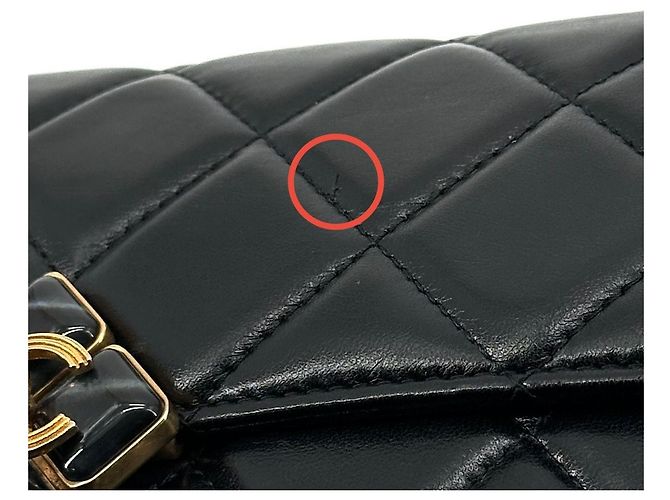 Chanel Mini borsa crossbody WOC in pelle d'agnello trapuntata a diamante (chip interno) Multicolore - vista 10