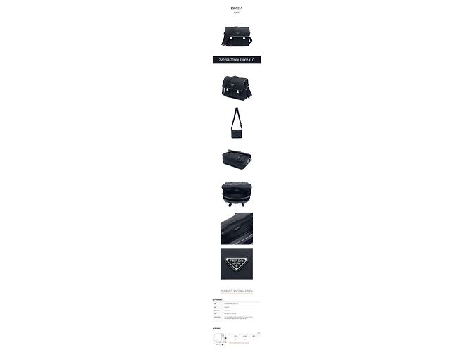 Prada Borsa a tracolla in nylon Nero - vista 2