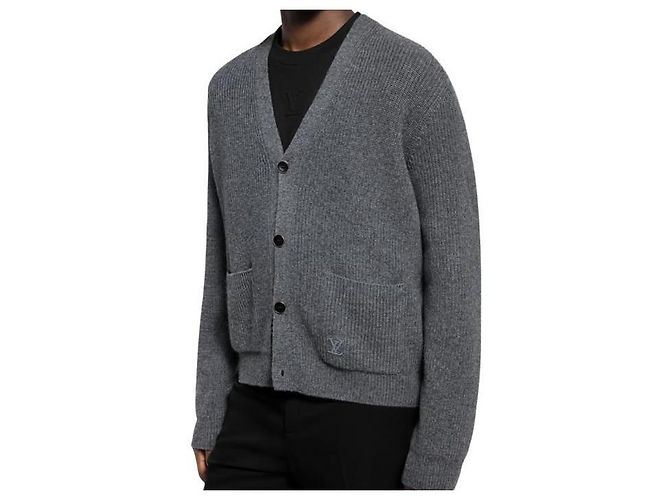 Louis Vuitton Bestickter Signature-Kaschmir-Cardigan Braun - Ansicht 2