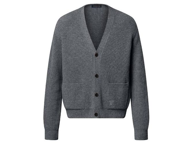 Louis Vuitton Bestickter Signature-Kaschmir-Cardigan Braun - Ansicht 5