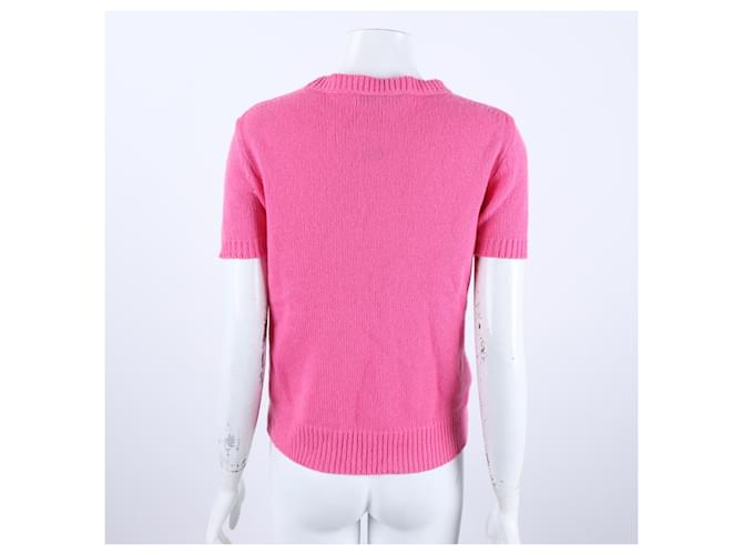 Christian Dior Kurzarm-Strick Pink - Ansicht 3