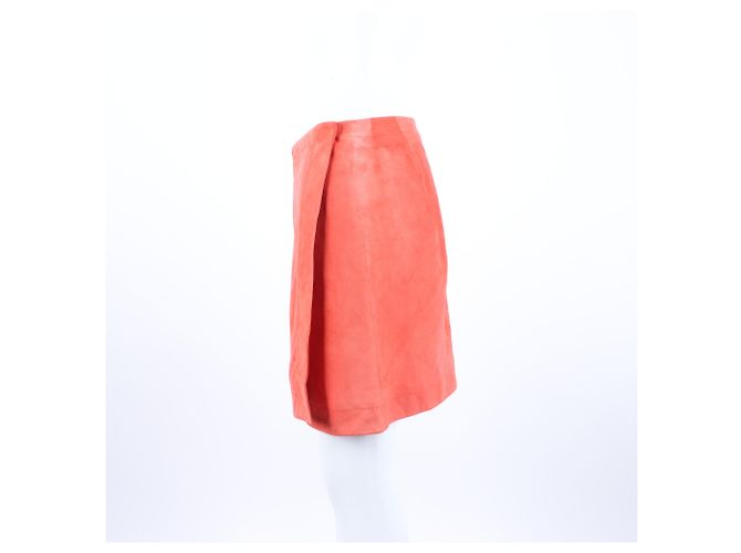Falda envolvente de gamuza Hermès Naranja - vista 2