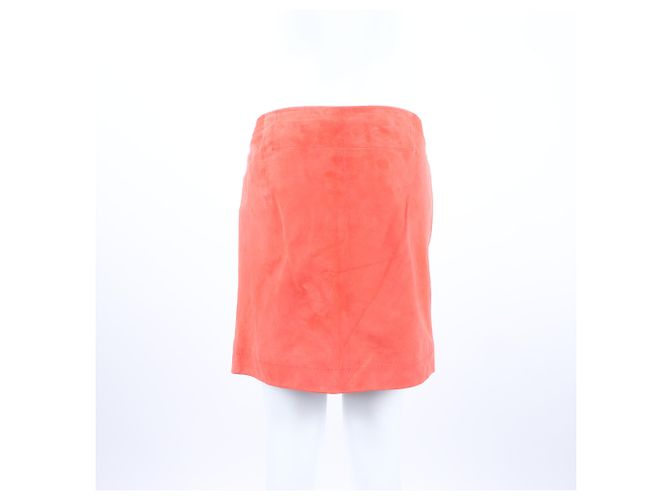 Falda envolvente de gamuza Hermès Naranja - vista 3